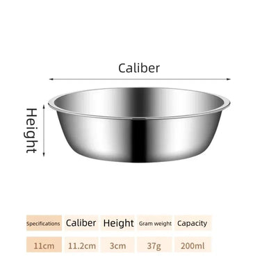 Metal Dog Cat Stainless Steel Pet Bowl Food Drinking Bowl for Small Medium Big Dogs GWSWS01