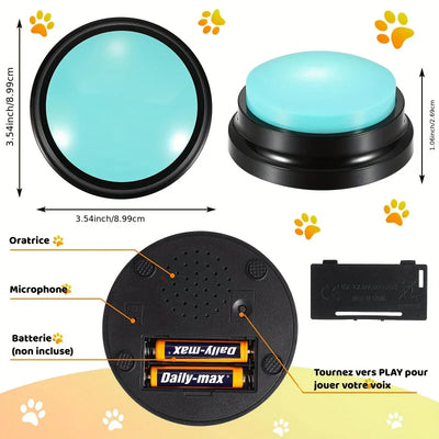Recording Button, Pet Toy, Dog Communication Button, Pet Training Buzzer, Conversation Recording Button, Smart Toy