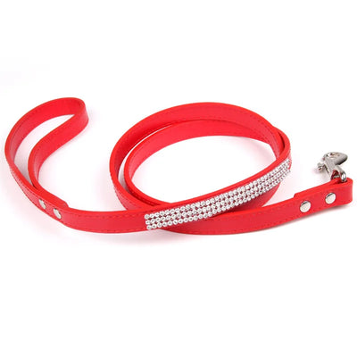 Fashion Rhinestone Dog Leash Pet Bling Shiny Cat Puppy Walking Leashes Lead for Small Dogs Cats Chihuahau Yorkshire Teddy 120cm
