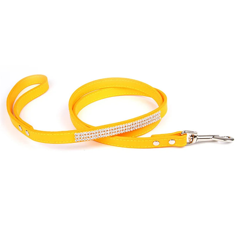 Fashion Rhinestone Dog Leash Pet Bling Shiny Cat Puppy Walking Leashes Lead for Small Dogs Cats Chihuahau Yorkshire Teddy 120cm