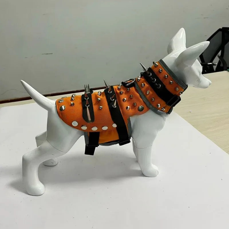 Pet Clothing Creative Punk Puppy Vest Spike Resistant Bite Resistant Pet Vest Protective Dog Armor Vest Pet Jackets Products PawPrint Treasures