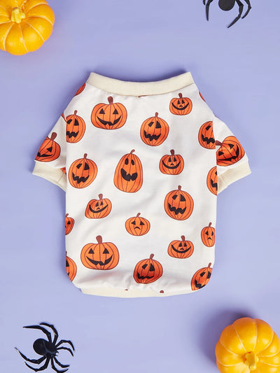 Halloween Pets Hooded Winter Warm Dog Sweatshirt Costume Pumpkin Puppy Hoodies Lightweight Doggies Clothes Apparel