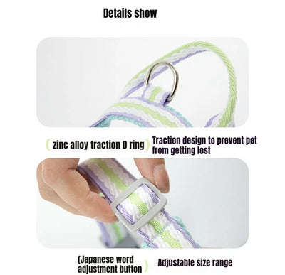 Dog Harness Collar Accessories Small Pet Neck Belt Lead Leash for Small  Dogs Collars  Breast Strap Puppy Adjustable Walking