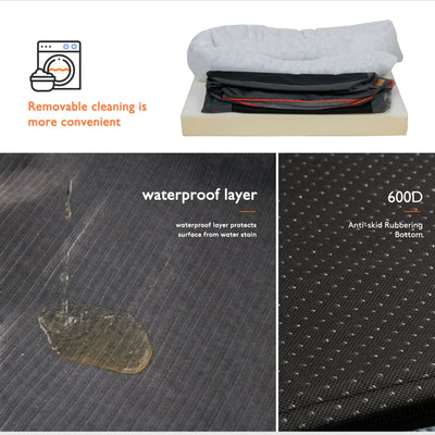 Large Dog Bed Soft Comfortable Warm Fleece Anti-Allergy Pet Bed with Removable Washable Cover Waterproof