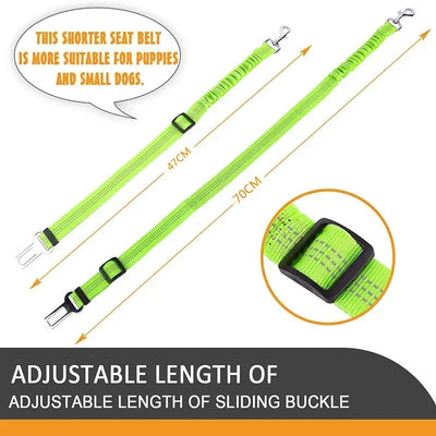 Elastic Nylon Dog Seat Belt for Small Large Dogs Adjustable Reflective Durable Lead Puppy Travel Car Safety Rope Dog Harness
