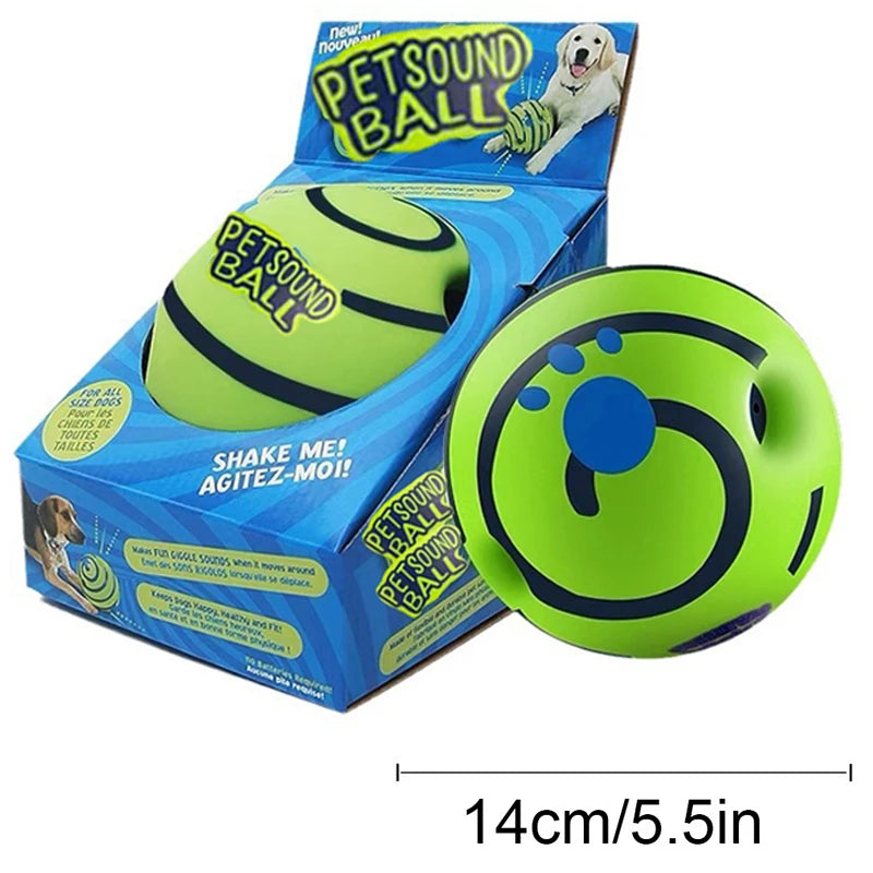 Dog Toy Wobble Wag Giggle Glow Ball Interactive Dog Attention Toy Fun Giggle Sounds Ball When Rolled or Shaken For Pet Dog Fun