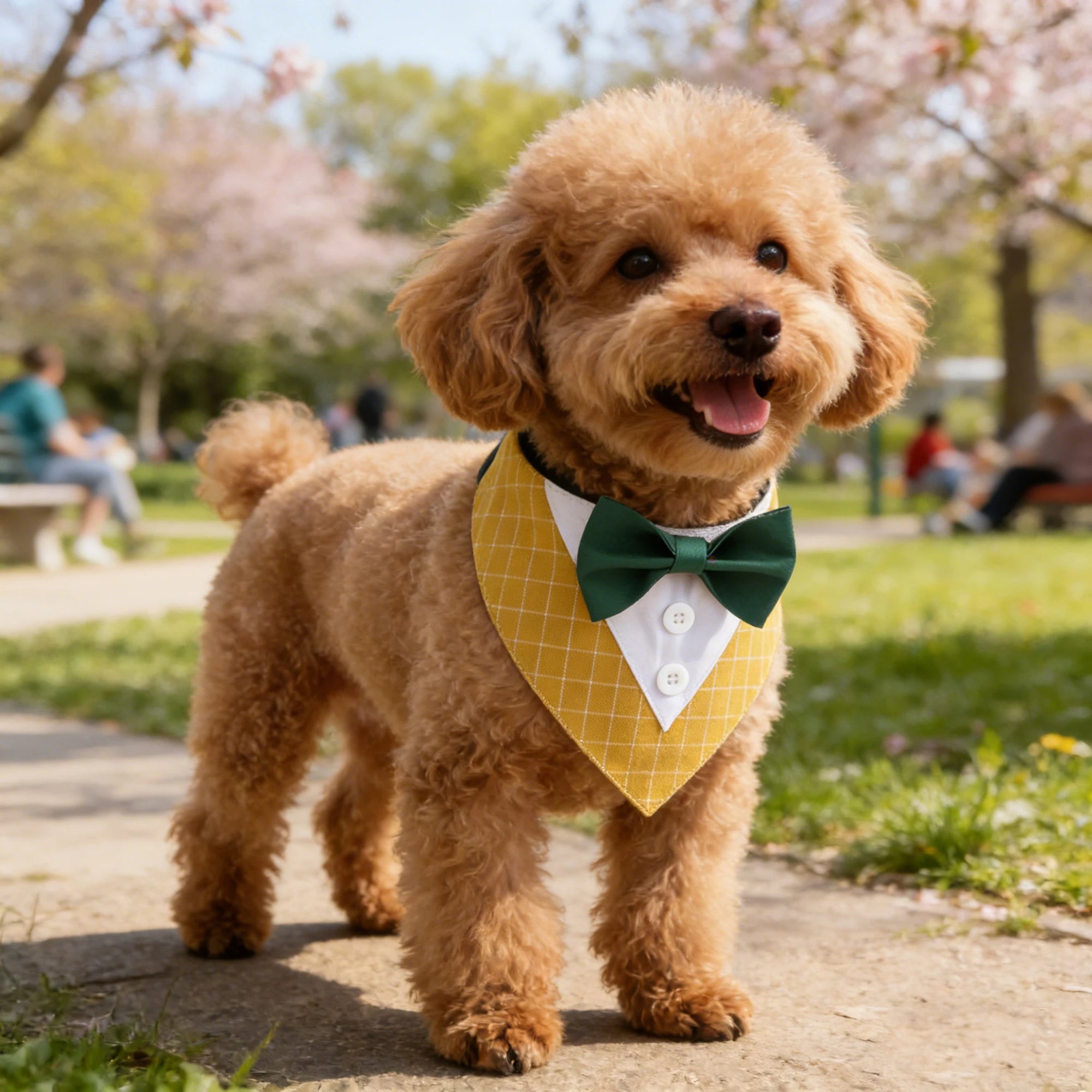 Sucado Wedding Tuxedo Suit Dog Bandana, Adjustable Pet Bib Triangle Bandana Scarf, Suitable for Wedding Engagement Birthday Part