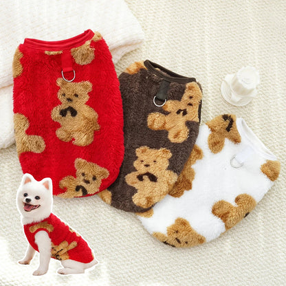 M-7XL Pet Warm Flannel Clothes Winter Dog Cat Coat Pet Clothes 5-35kg Bichon French Bulldog Clothes Pajamas PawPrint Treasures