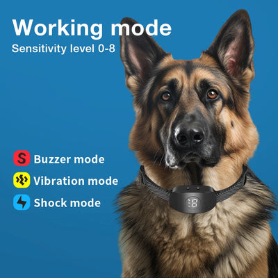 2025 New Anti Barking Collar Smart Dog Bark Collar Vibration Bark Stop Smart Training Collar Adjustable Sensitivity Rechargeable
