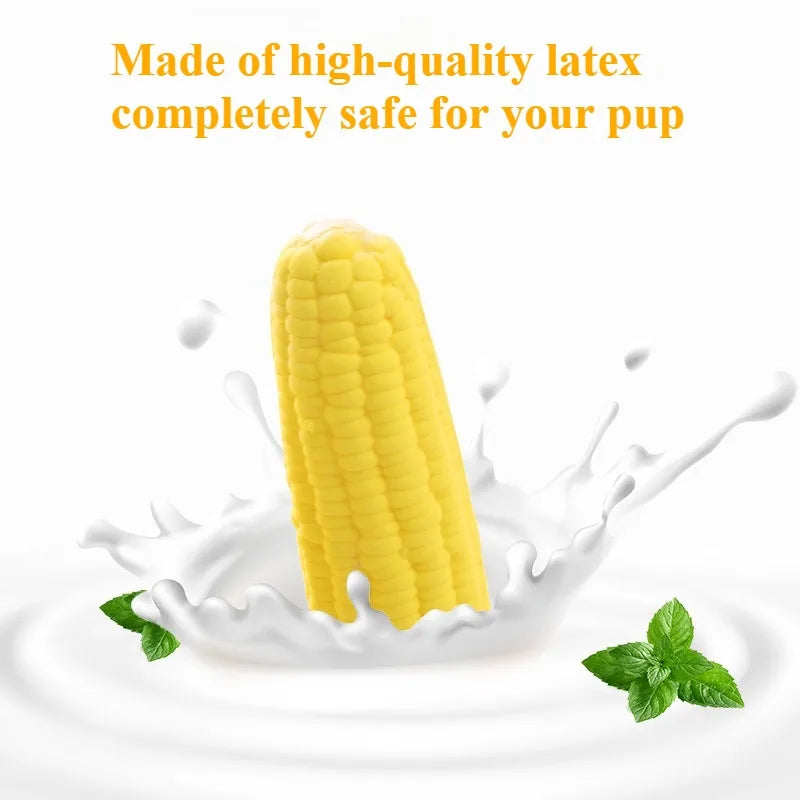New Pet Toys Squeak Toys Latex Corn Shape Puppy Dogs Toy Pet Supplies Training Playing Chewing Dog Toys for Small Dogs