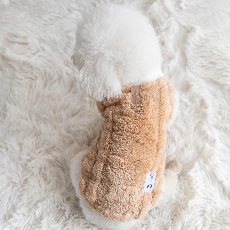 Pet Autumn and Winter Fleece Clothes Dog Cat Warm Coat Small Dogs Clothing Chihuahua Costumes PawPrint Treasures