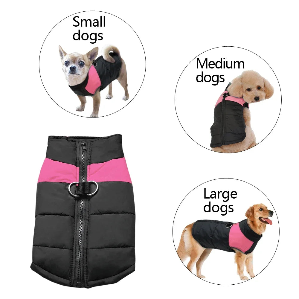 New Waterproof Big Dog Vest Jacket Winter Warm Pet Dog Clothes For Small Large Dogs Puppy Pug Coat Dogs Pets Clothing 4XL 5XL