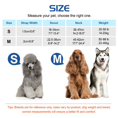 Dog Muzzle Pet Dog Nylon Reflective Adjustable Loop Anti-Biting Barking Control Easy Fit Dog Stops Dog Pulling Head Leash