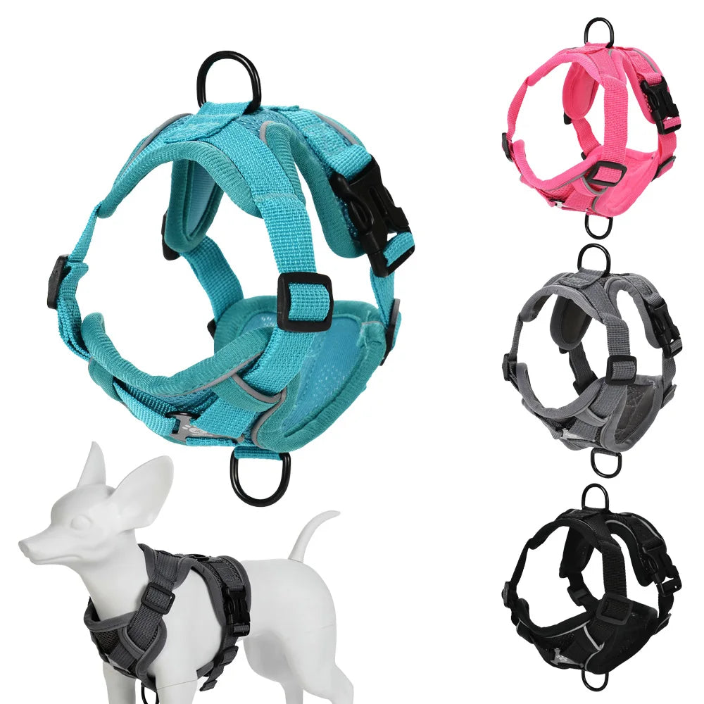 Pet Cat Chest Strap For Small Medium Dogs Cats Hiking Outdoor Kitten Adjustable Belt Rope Reflective Dog Leash Sphynx Supplies