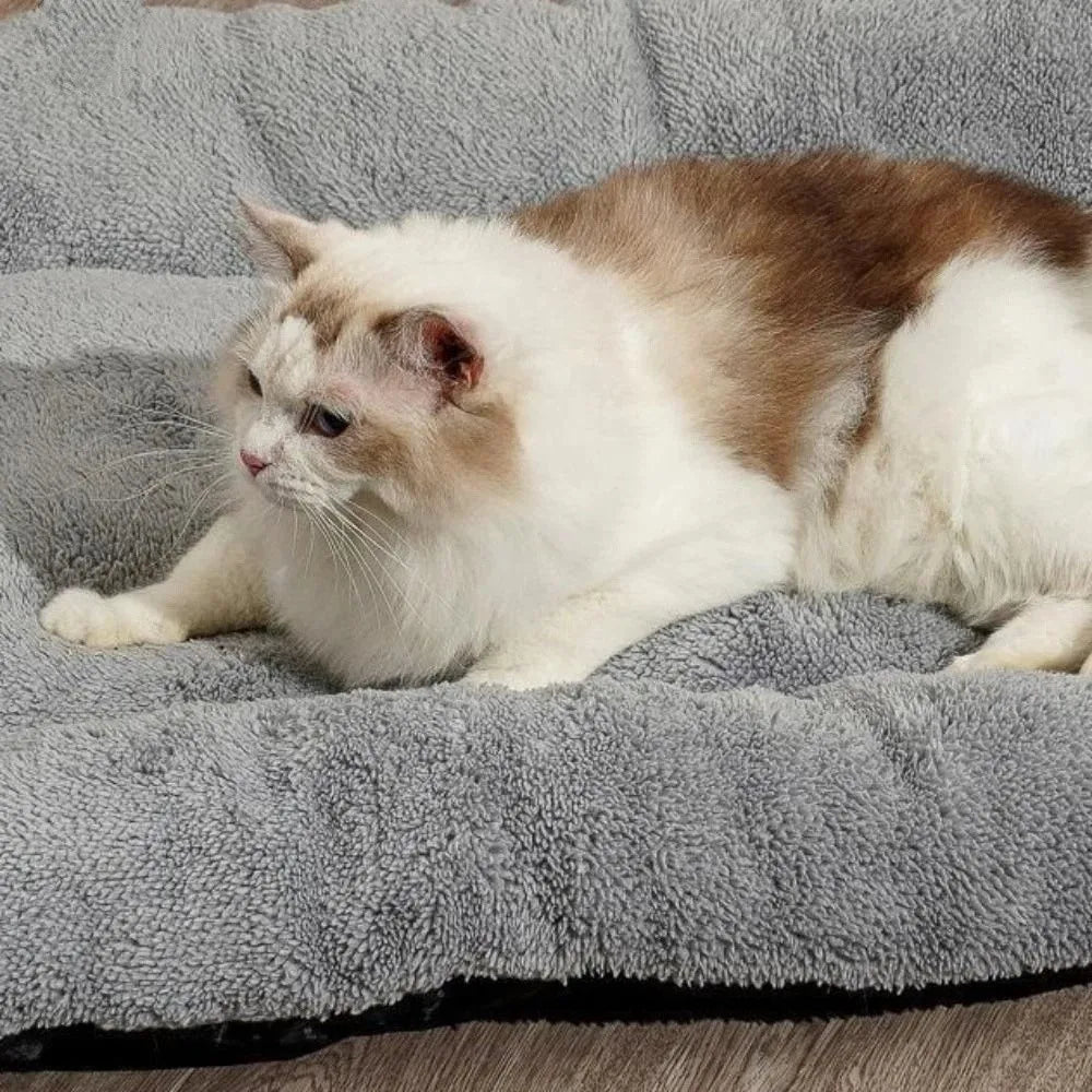 Warm Dog Bed Mat Surrounding Style Super Soft Pet Plush Pad Comfortable Non-slip Cat Cage Mattress for Cats and Dogs