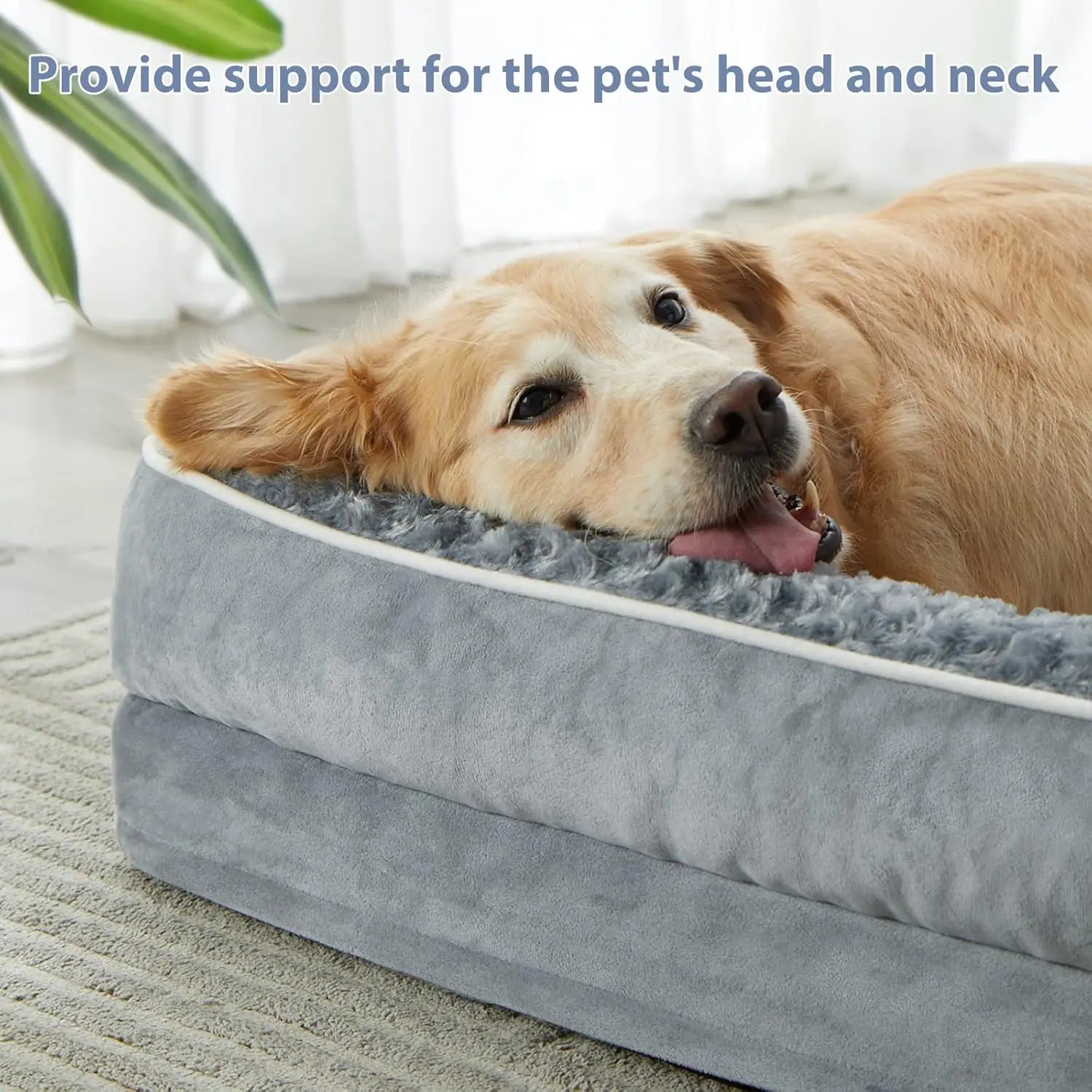 Orthopedic Dog Bed for Large Dogs – Waterproof Sofa-Style Bed with Removable Washable Cover, Non-Slip Base & Joint Support