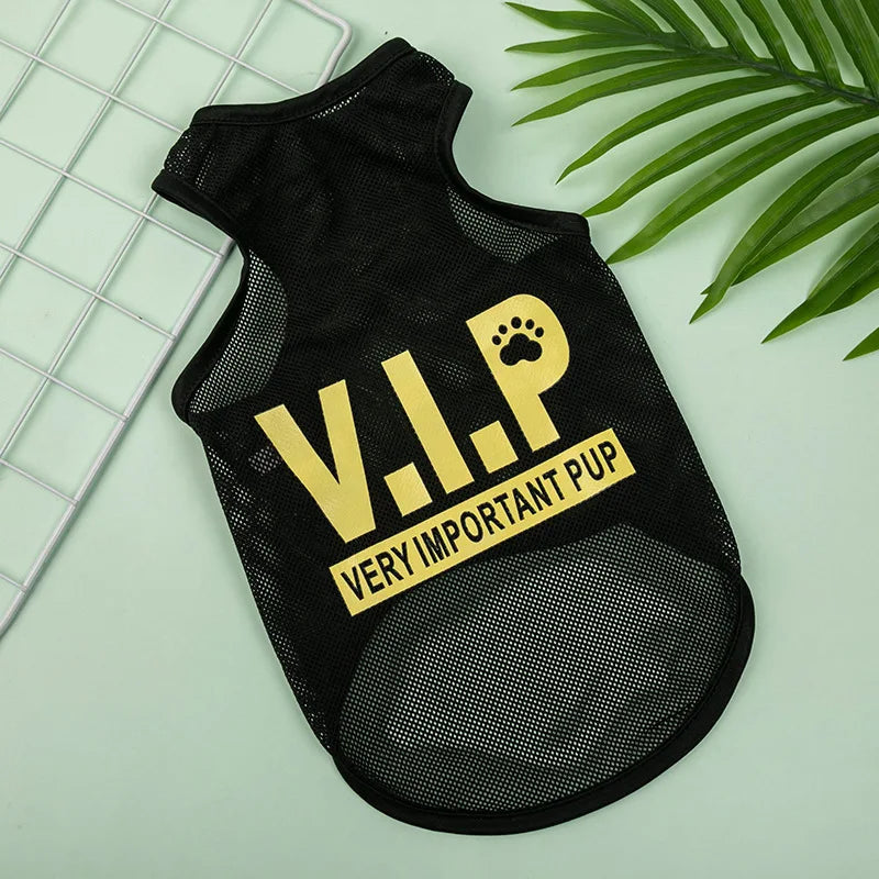 Pet Dog Clothes Summer Jersey Pet Cat Vest Mesh Breathable Dog T-shirt for Small Large Dog Pet Costume PawPrint Treasures