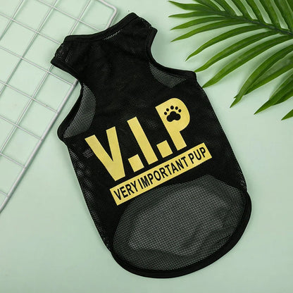 Pet Dog Clothes Summer Jersey Pet Cat Vest Mesh Breathable Dog T-shirt for Small Large Dog Pet Costume PawPrint Treasures