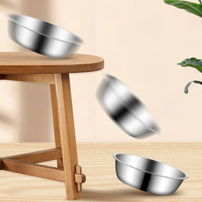 Metal Dog Cat Stainless Steel Pet Bowl Food Drinking Bowl for Small Medium Big Dogs GWSWS01