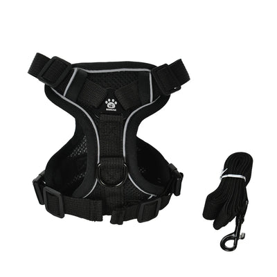 Pet Dog Harness Leash Set Adjustable Puppy Solid Chest Strap with D-ring For Small Medium Dogs Cats French Bulldog Accessories