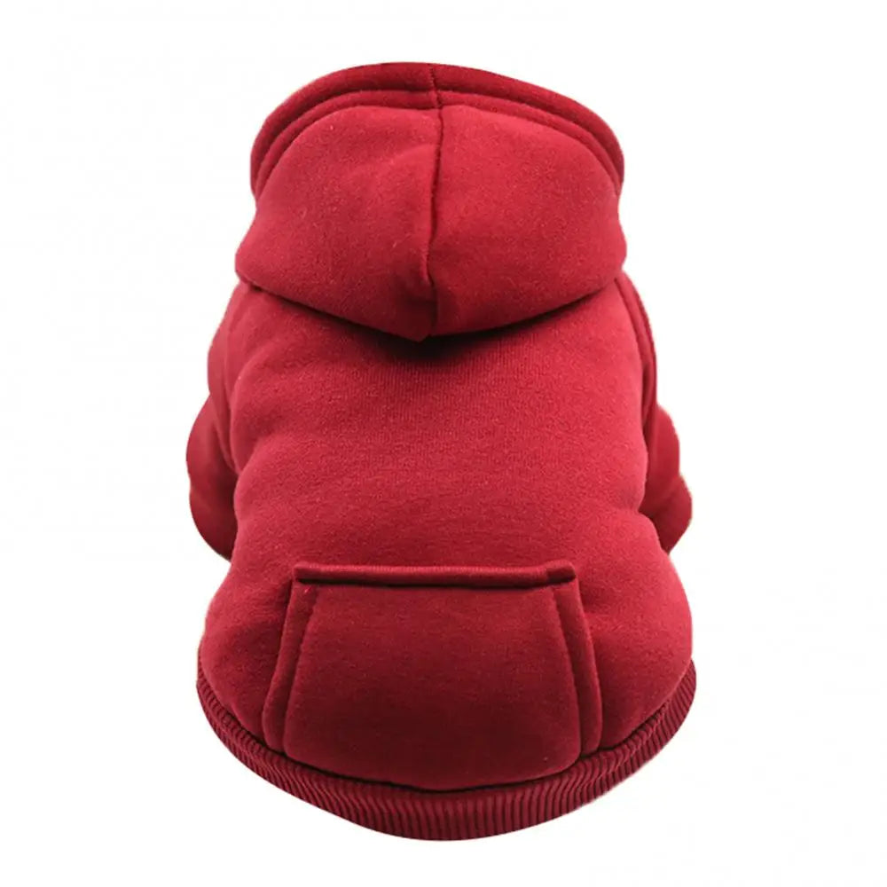 Puppy Hoodie Autumn Winter Pet Hooded Sweatshirt Two-legged Pocket Cat Dog Clothes