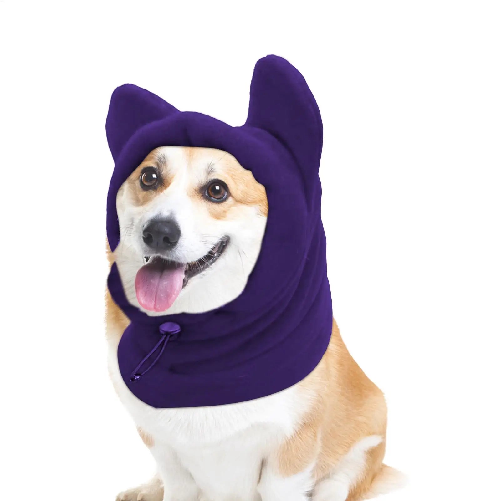 Warm Dog Hat Pet Hood with Ear Muff Warm hat soft walking ears headband Dog Warm Hat for Cold Weather Camping Outdoors