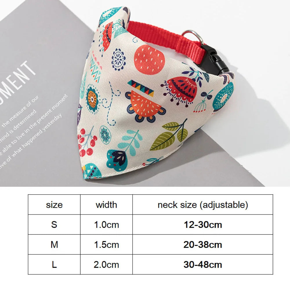 Dog Bandana Collar Scarf for Puppy & Cat Small Medium Large Dogs Adjustable Collars Pet Handkerchief Bibs Dress-up Accessories