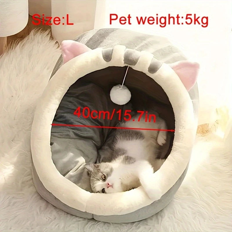 Cute Cat Bed Soft Kitten Mat Cozy Cat House Breathable Cat Sleeping Basket Suitable for Large Medium Small Cats Sleeping Use