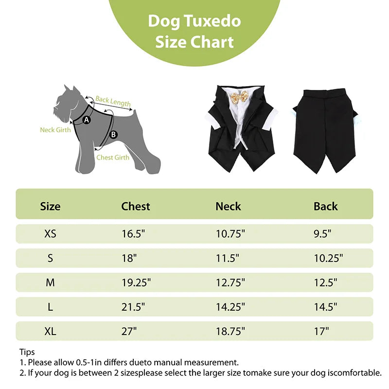 Pet Shirt Small Dog Clothes Wedding Formal Suit With Bow Tie Costume