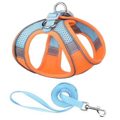 Vest-style Pet Chest Strap, Reflective and Breathable Dog Leash, Small and Medium-sized Cat Leash, Anti-lost