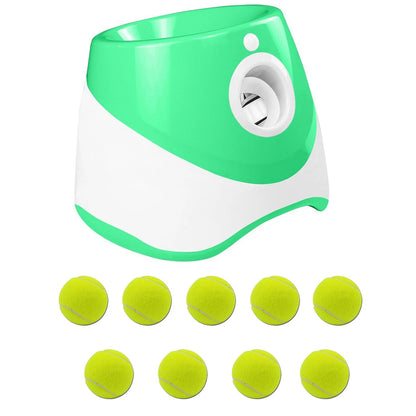 Dog Launcher Automatic Dogs Chase Toy Tennis Throwing Pinball Machine Fun Interactive Throw Rechargable Catapult USB Charging PawPrint Treasures