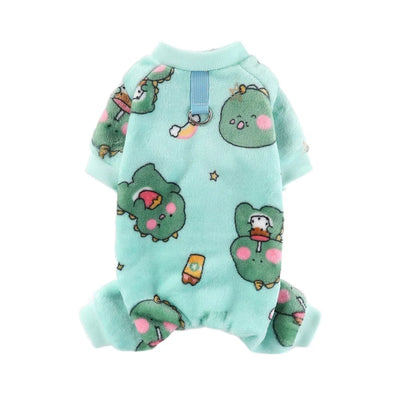 Winter Warm Dog Jumpsuit XS-4XL Fleece Pet Dog Clothes Chihuahua Poodle Bear Dinosaurs Pajamas Coat For Small Medium Dogs