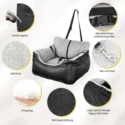 Dog Bed Removable  Machine Washable Pet Car Seat Cover Pet Animal Nest Cushion Dogs Cats Sofa Bedding Travel Mattress for Pets