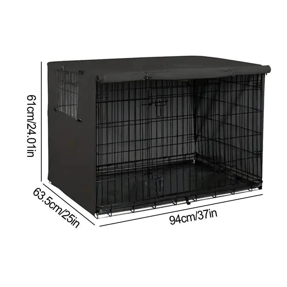 Pet Cage Cover Oxford Pet Crate Cover Pet Crate Cover Windproof Dog Kennel Cover Waterproof Dog Cat Cage Cover For Indoor PawPrint Treasures