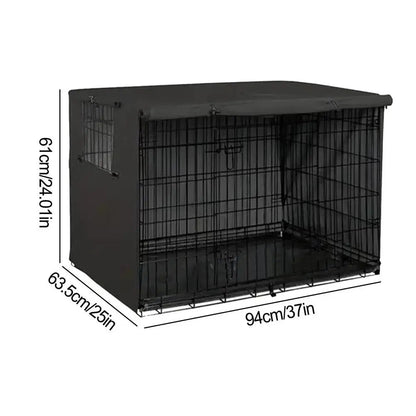 Pet Cage Cover Oxford Pet Crate Cover Pet Crate Cover Windproof Dog Kennel Cover Waterproof Dog Cat Cage Cover For Indoor PawPrint Treasures