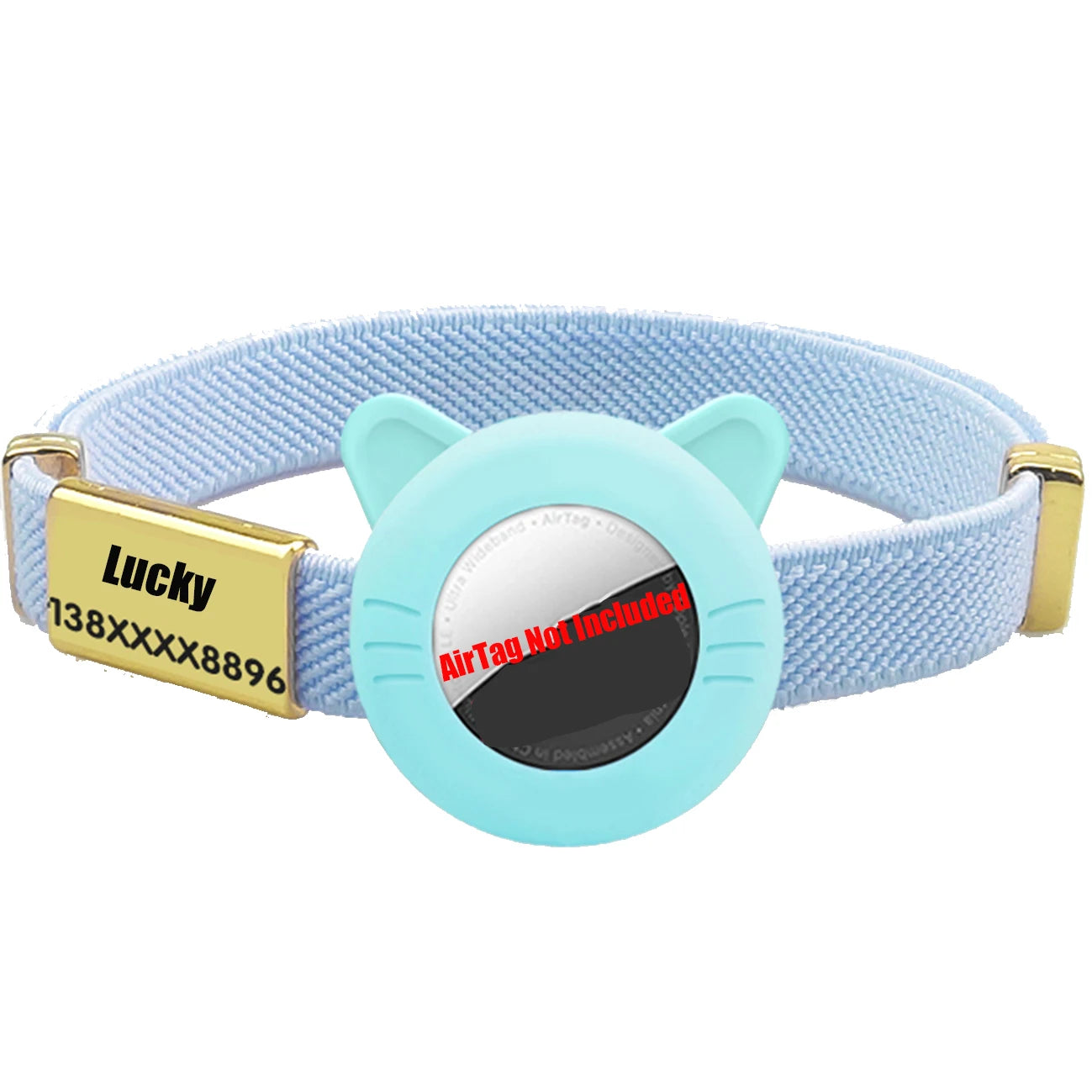 New Breakaway AirTag Tracker Cat Collar Free Custom Name Tag Kitten Collar with GPS Holder Case Anti-lost Adjustable Pet Collars