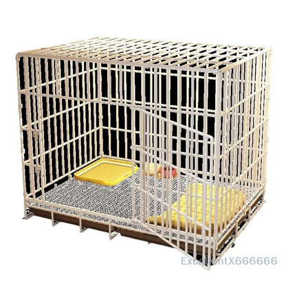Large Space House For Dogs Pet Supplies Pet Villa Dog Cage With Toilet Tray Puppy House Iron Mesh Dog Cage Indoor Duplex Luxury PawPrint Treasures