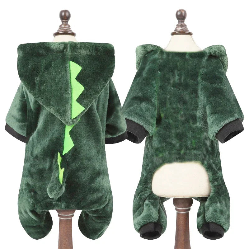 Pet Clothes for Small Medium Dogs Flannel Dog Jumpsuits Soft Comfortable Winter Warm Dog Cat Costume  Chihuahua Teddy Pet Coats PawPrint Treasures