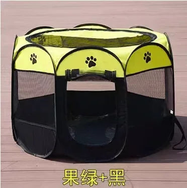 Portable Foldable Pet Tent Kennel Octagonal Fence Puppy Shelter Easy To Use Outdoor Easy Operation Large Dog Cages Cat Fences PawPrint Treasures