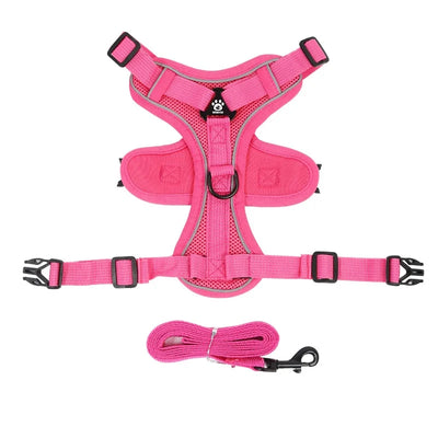 No Pull Dog Harness and Leash Set Adjustable Pet Harness Vest for Small Dogs Cats Reflective Dog Chest Strap Lead Walking