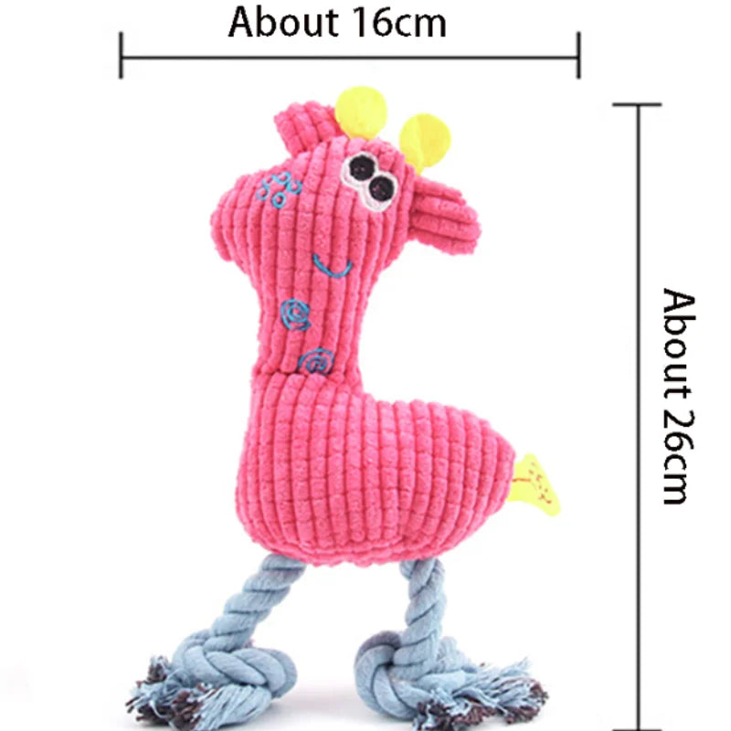 New Plush Squeaky Puppy Chew Toys Interactive Teething Training Dog Toys for Small Dogs Cute Donkey Design