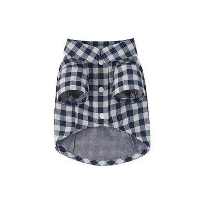Pet Decoration Comfortable Ins Plaid Shirts Pet Clothing Elegant Fashion Dogs Pajamas Costume Cute Cat Dog Clothes Pet Parties PawPrint Treasures