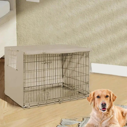 Pet Cage Cover Oxford Pet Crate Cover Pet Crate Cover Windproof Dog Kennel Cover Waterproof Dog Cat Cage Cover For Indoor PawPrint Treasures
