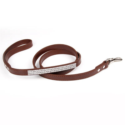 Fashion Rhinestone Dog Leash Pet Bling Shiny Cat Puppy Walking Leashes Lead for Small Dogs Cats Chihuahau Yorkshire Teddy 120cm