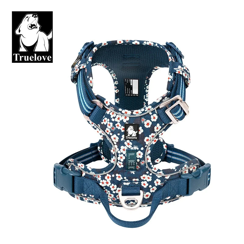 TRUE LOVE TLH5654 No Pull Dog Harness Nylon Reflective Adjustable Step-in Comfortable Pet Harness