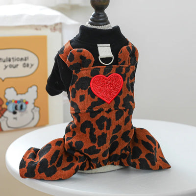 Cute Love Shirt Pet Clothing For Dog Small Puppy Animal Outfit With Bloomer Autumn Winter Plaid Pants Pomeranian Shih Tzu Jumper