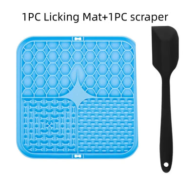 Pet Lick Silicone Mat Dogs Pet Slow Food Plate for Dog Bathing Distraction Silicone Dog Sucker Food Training Dog Feeder Supplies