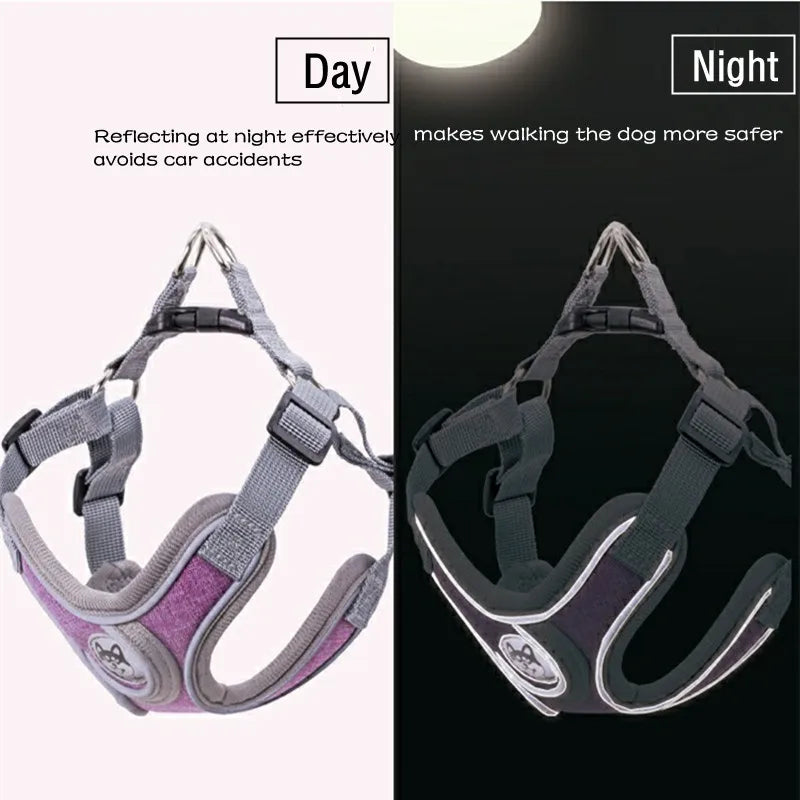 Dog Harness Adjustable Pet Harness Vest For Small Large Dog Cat Reflective Mesh Puppy Cat Chest Strap Dog Accessories
