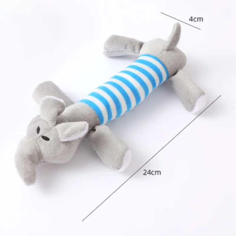 New Plush Squeaky Puppy Chew Toys Interactive Teething Training Dog Toys for Small Dogs Cute Donkey Design