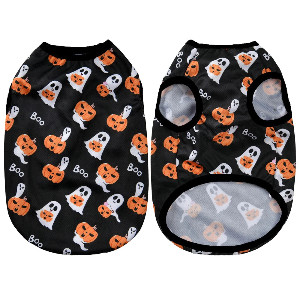 Dog Clothes for Small Medium Dogs Cats Halloween Pumpkin Paw Print Puppy Vests Chihuahua Yorkies Costumes Pet Party Clothing PawPrint Treasures